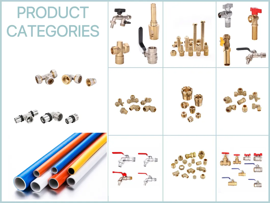 Copper Brass Compression Fittings for PE Pipe Equal Tee