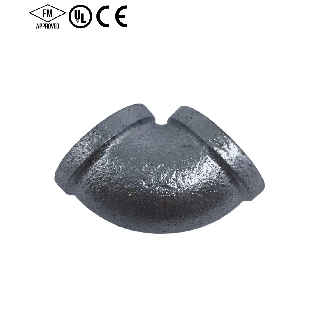 FM/UL/CE 90 Degree Elbow Hot DIP Galvanized Malleable Cast Iron Pipe Fitting