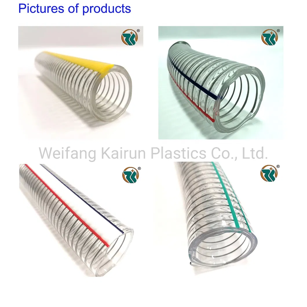High Quality Spiral Spring Transparent PVC Steel Wire Water Industrial Discharge Hose Agricultural Irrigation Pipe