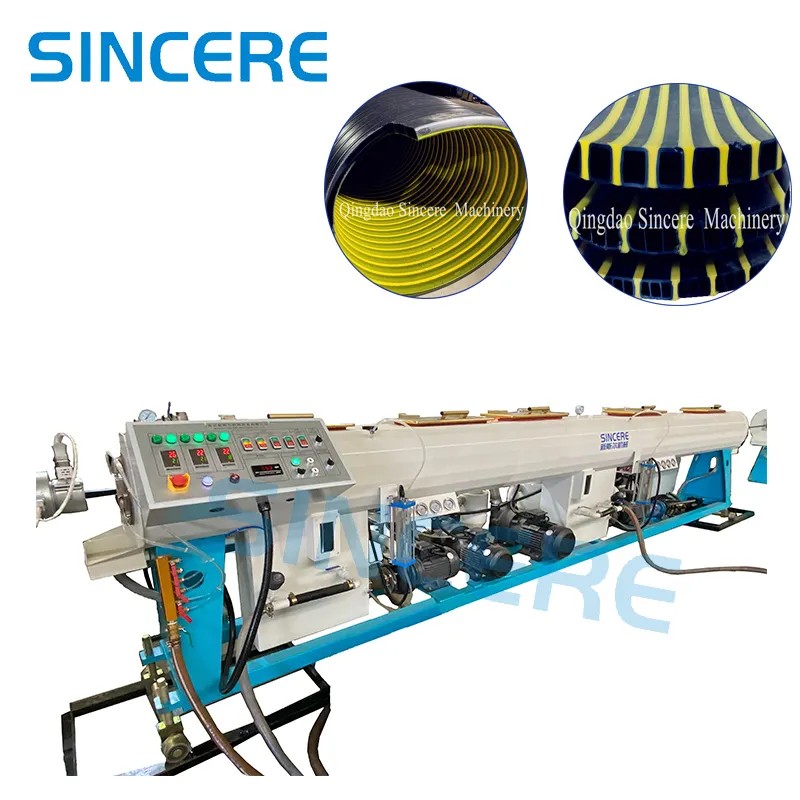 Polyethylene Plastic Hollow Wall Spiral Winding Sewage Pipe Tanks Extrusion Manufacturing Machine
