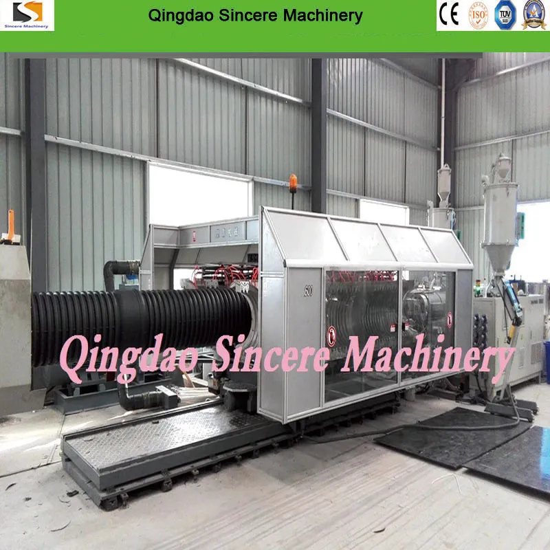 HDPE PP Double Walled Corrugated Water Drainage Pipe Production Line