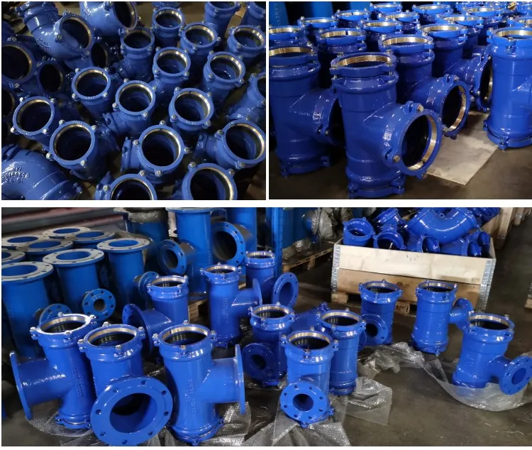 Water or Sewerage Pipeline Projects 90 Degree Elbow Ductile Cast Iron Industrial Pipe Fittings for PE Pipes