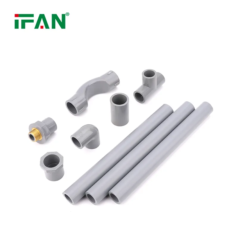 Ifan ASTM F439 Factory Direct Sales Pipe Fittings PVC Pn16 Grey Color Fittings CPVC 1/2''-4&