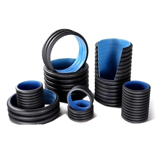 Plastic PE PVC HDPE Corrugated Pipe with Double Wall and Single Wall