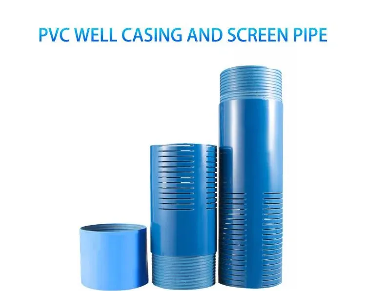 Factory Outlet Slotted PVC Borewell Filter and Screen Pipe PVC Casing Well Pipe