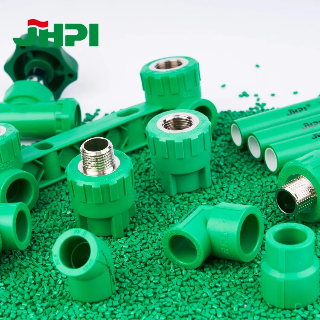 ODM Green White Orange 20-110mm PPR Elbow/Tee/Valve PPR Plastic Pipe Fittings for Water Piping