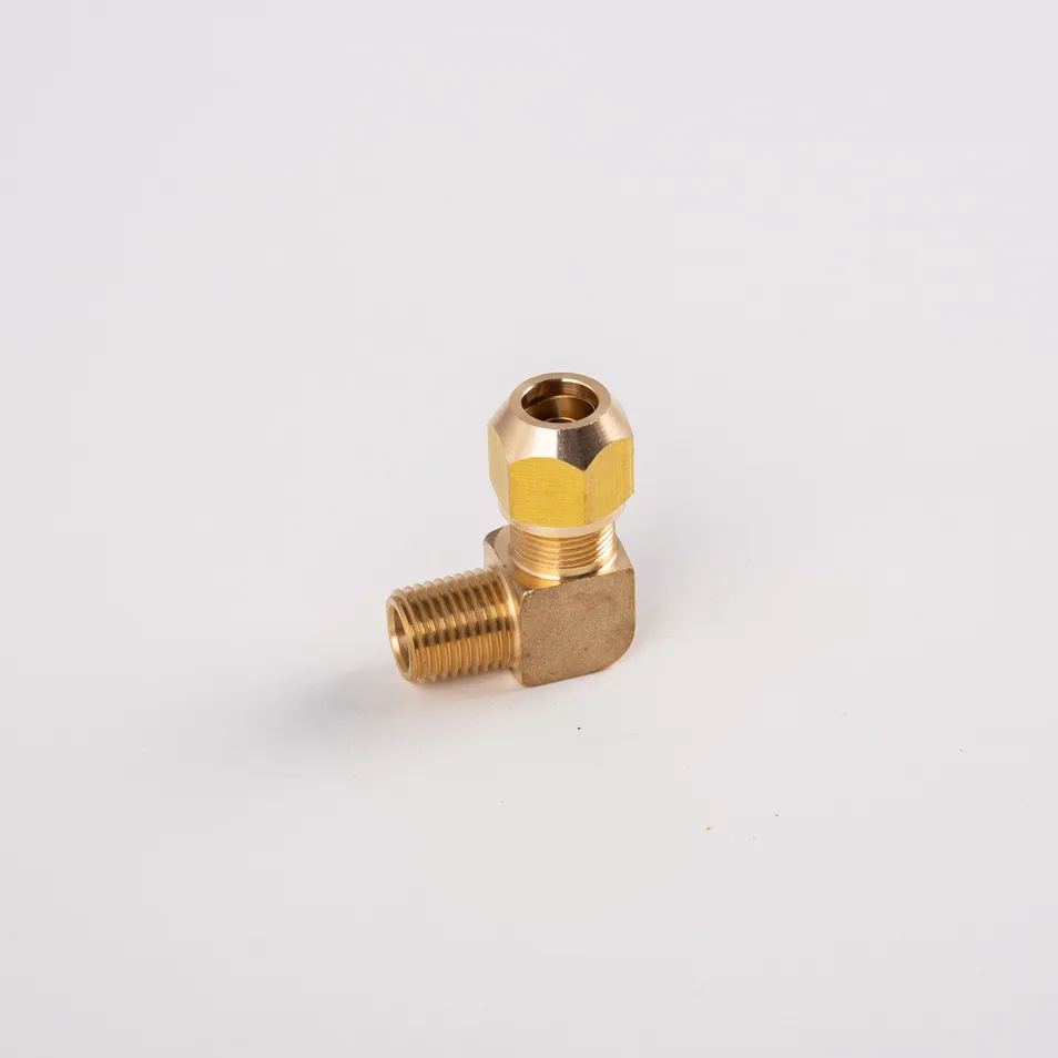 Brass Compression Fitting Elbow Pneumatic Nylon Pipe Fitting
