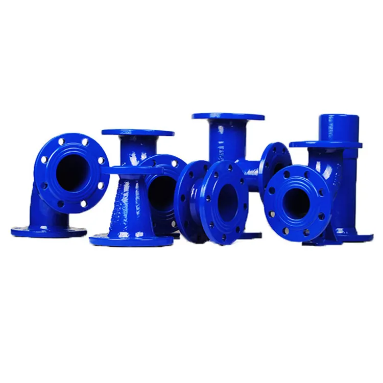 Factory Price Factory ISO2531 En545 En598 Di Elbow Tee Corss Fitting Ductile Iron Cast Iron Flanged