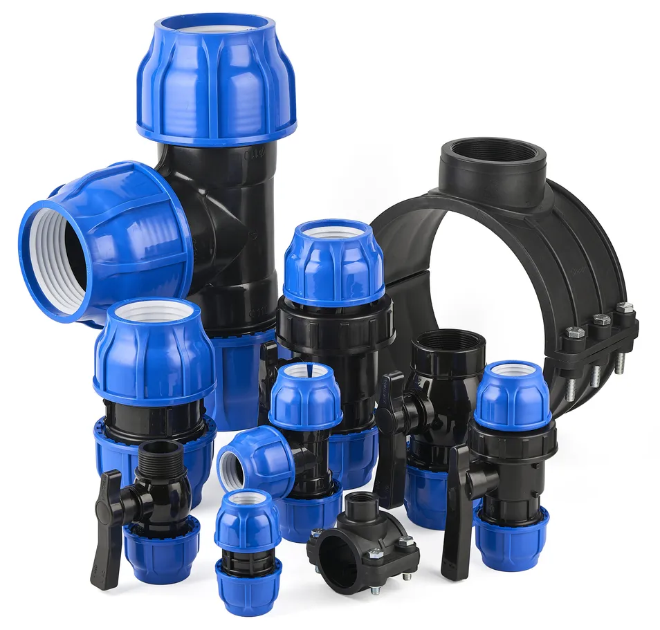 Leak-Proof PE/PVC Pipe Fittings Plumbing Connection Parts for Irrigation Systems