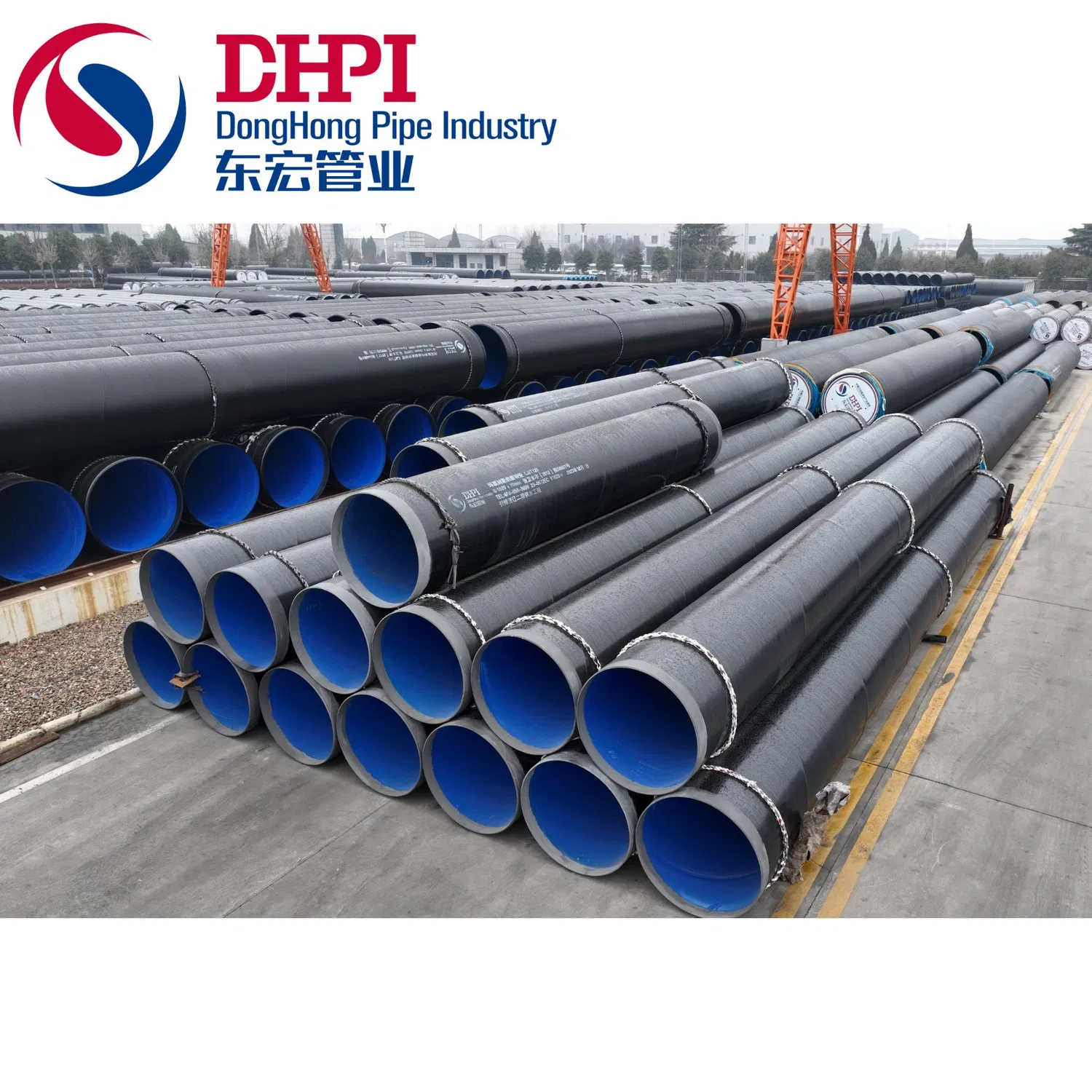 3PE 3PP 3lpe Epoxy Coated Steel Pipe SSAW Tube API5l Anti-Corrosion Steel Pipe