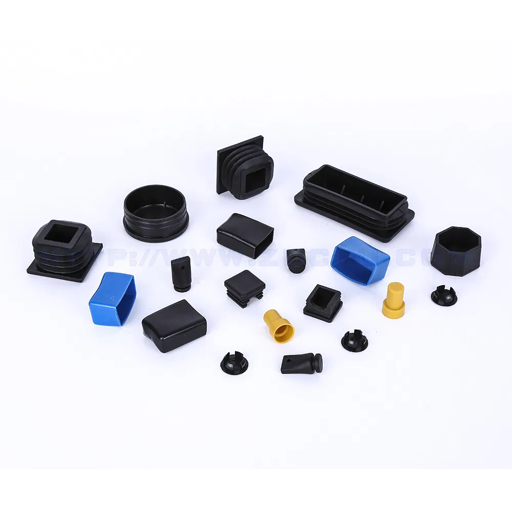 Custom Black Round/Square PVC Plastic Threaded Sealing End Cap / Plug for Pipe