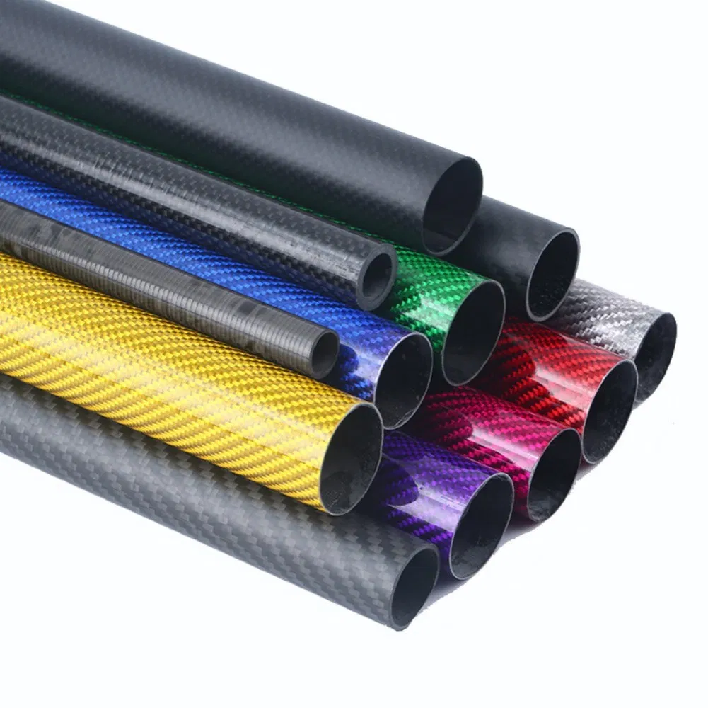 Large Diameter Carbon Fiber Tube Carbon Fiber Rod Tube Round Heat-Resistant Carbon Fiber Tubing Pipe