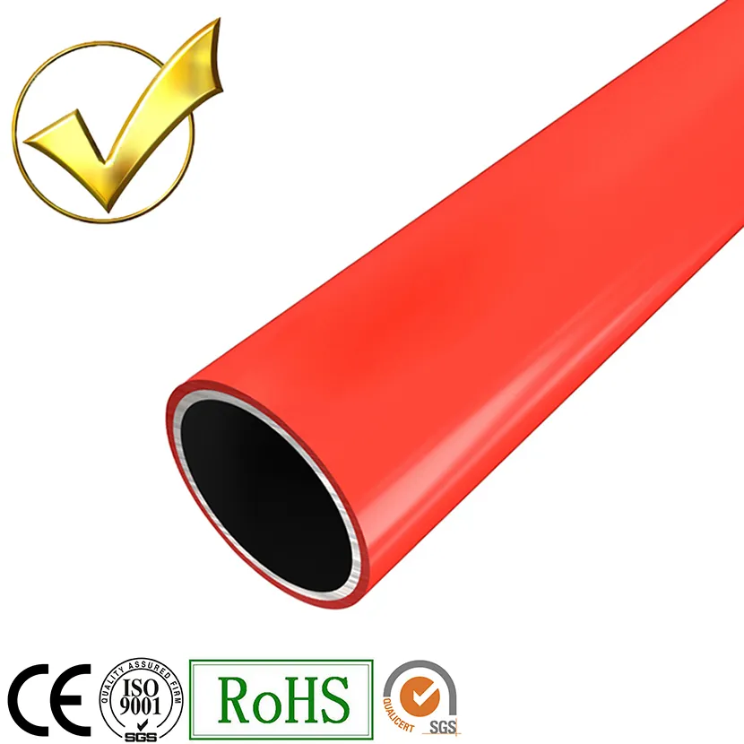 Industrial ESD Pipe Plastic Coated ABS PVC PE Coated Pipe Steel Pipe Od 28mm for Storage Rack Indust