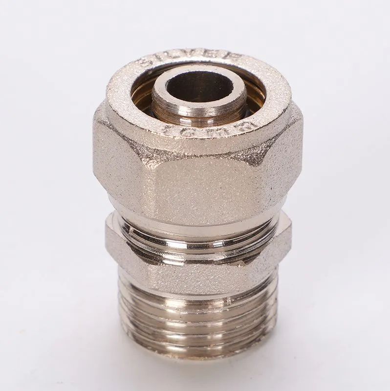 Male Coupling Brass Compression Fittings for Pex-Al-Pex Pipe