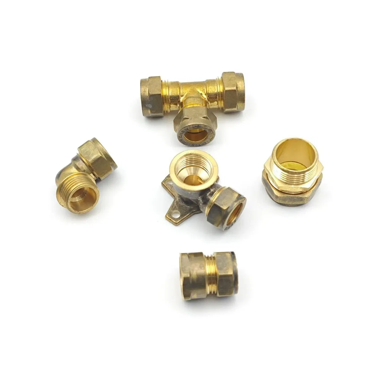 Factory Outlet Brass Female Thread Tee Pipe Fitting for Plumbing, Sanitation Brass Compression Fitti