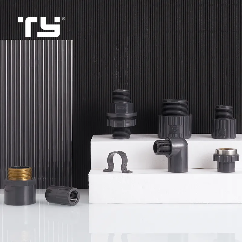 Reliable Quality Brown High Pressure Plastic Pph Pipe Fitting Threaded Pipe