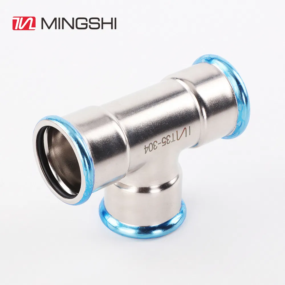 M-Type Hot/Cold Water Stainless Steel 304 Pipe Joint Press Fit Fittings Adapter DN15-100 Tee Stainle