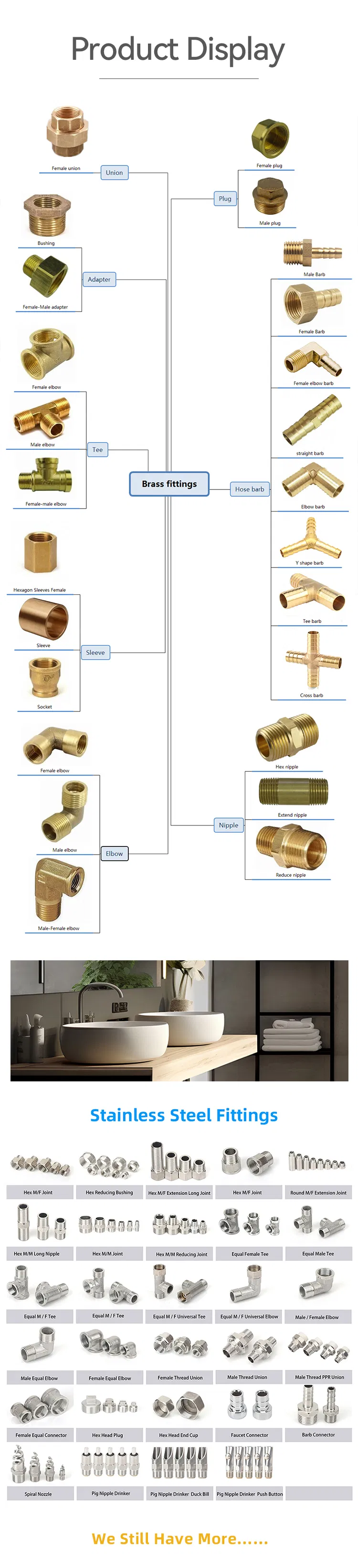 Pneumatic Hydraulic Brass Female Male Straight Cross Elbow X Y T Shape Pipe Adapter Hose Barb Fitting