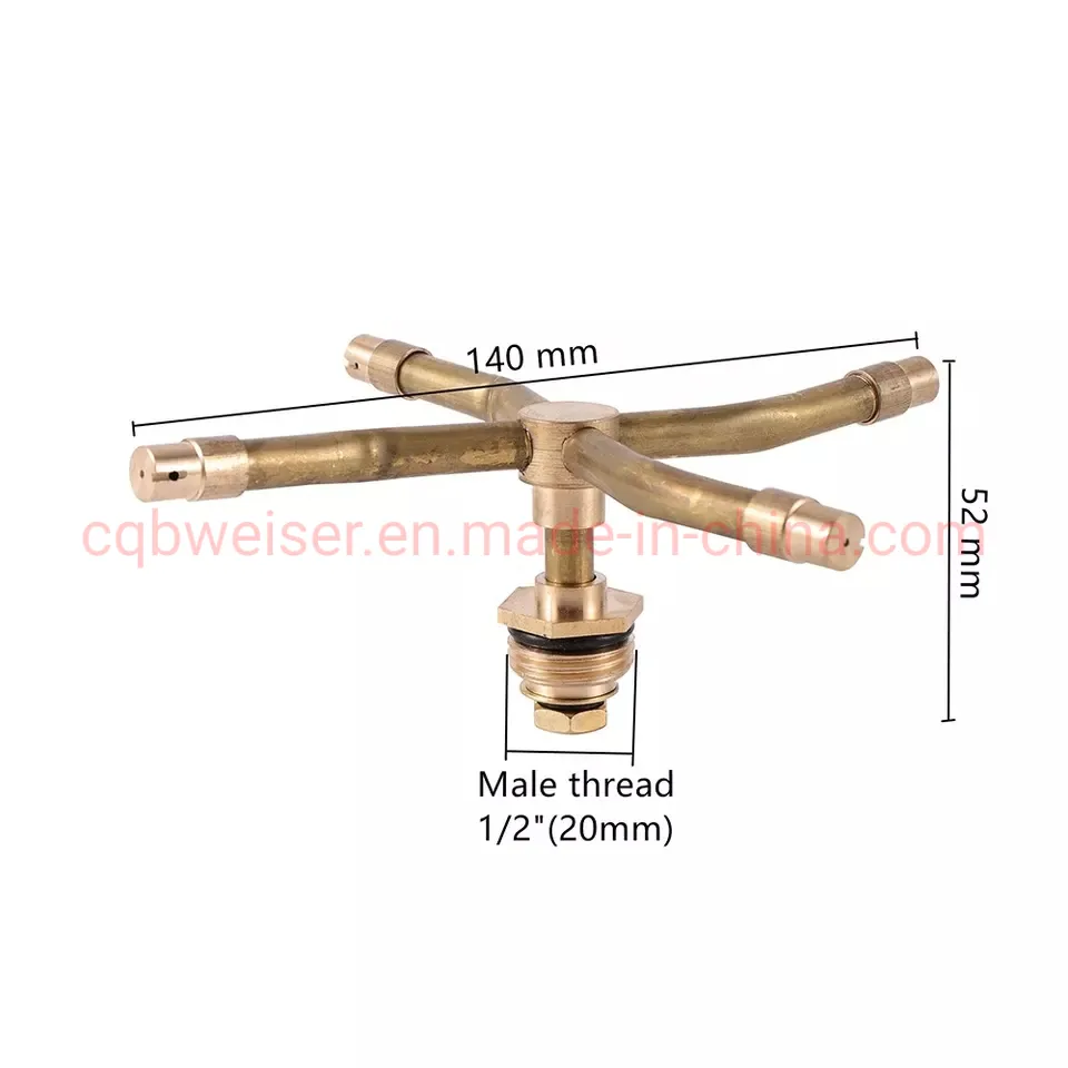 360degree Brass 2/3/4 Arms Nozzle Rotary Irrigation Vortex Rotating Sprinkler