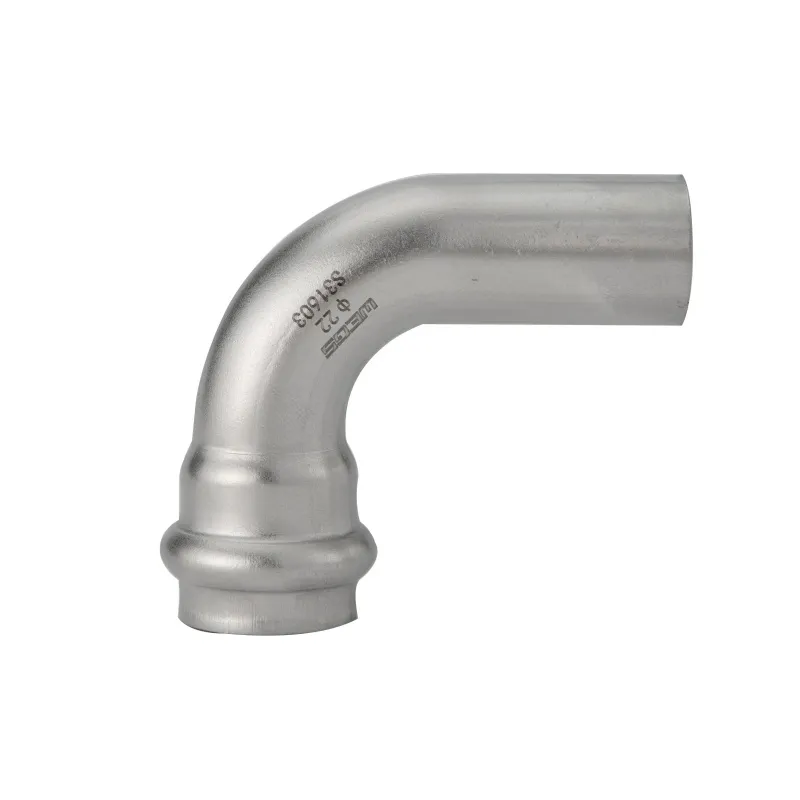 Stainless Steel V Profile Press Pipe Fittings with 90° Elbow Bend 90° Bend 45° Equal Elbow Reducing