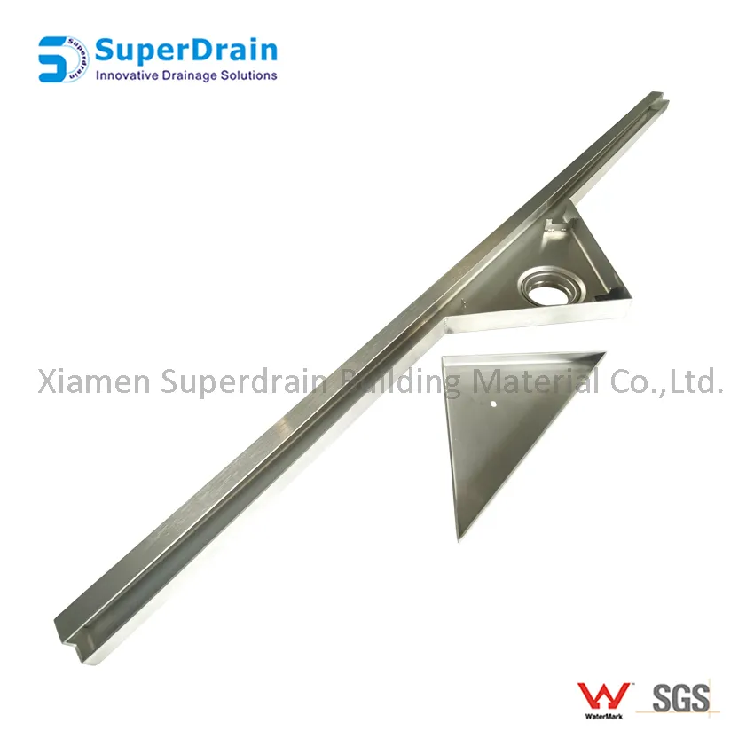 China Supplier Square Tile Inssert Stainless Steel Straight Drain Core Floor Drain