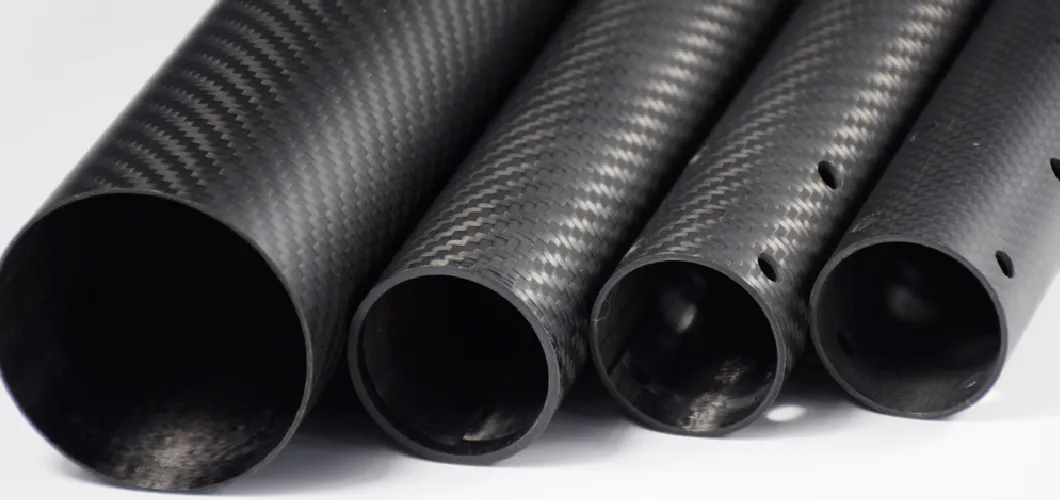Custom Made Roll Wrapped Matte and Glossy Twill Plain Weave or Braided Carbon Fiber Tubes