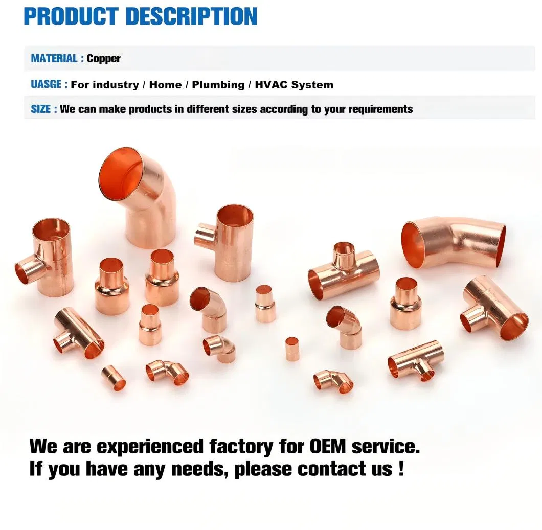 Pipe Fittings Solder Copper Fitting 90 Degree Welding Street Elbow Copper Press Fitting