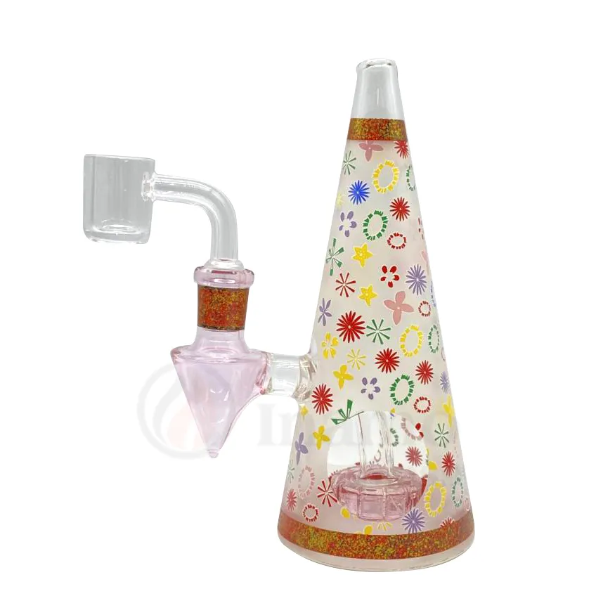 Borosilicate Glass Oil Rig Smoking Pipe with Stabilized Heavy Base