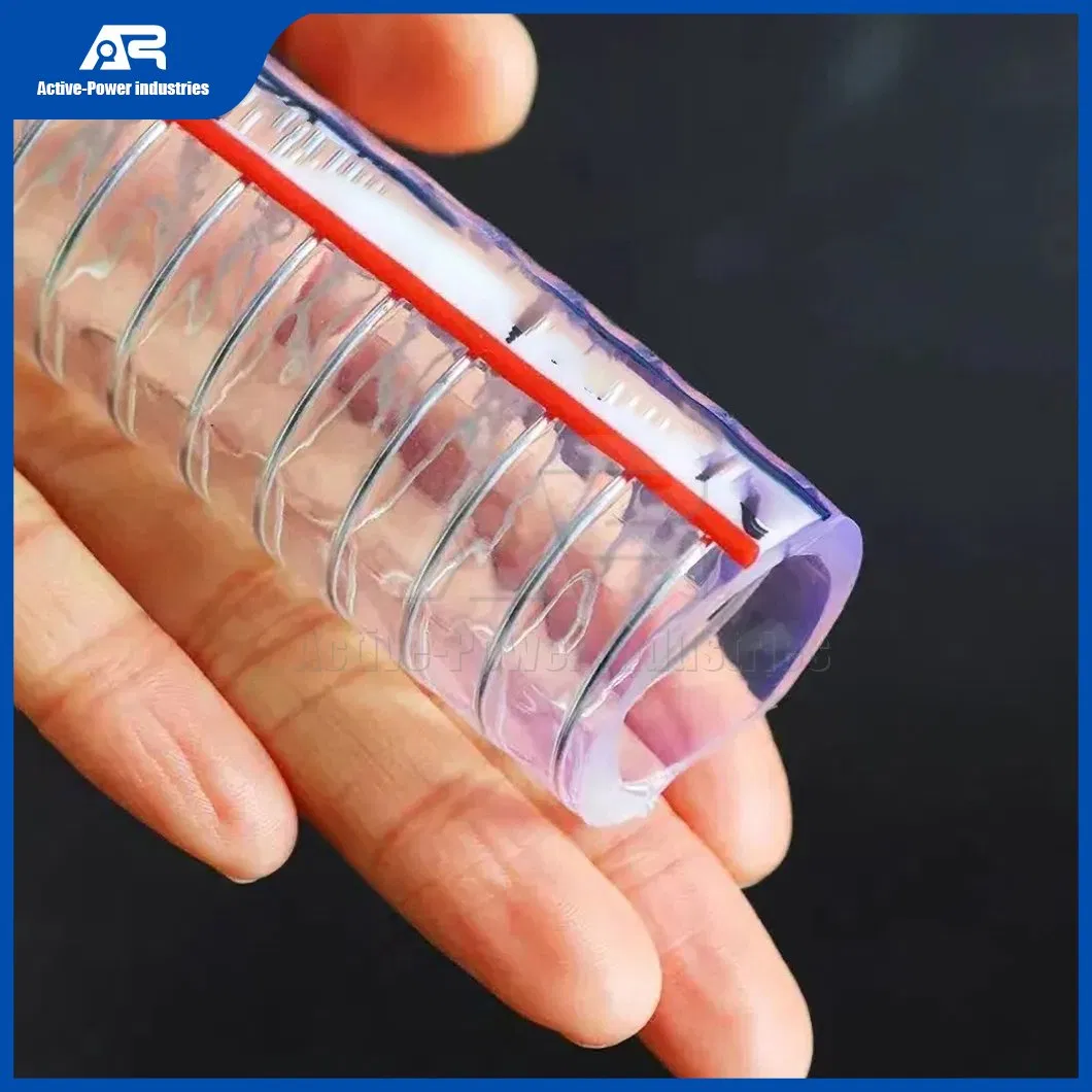 Plastic Pipe Fitting Distributor Food Grade PVC Steel Wire Reinforced Hose China Anti Static Transpa