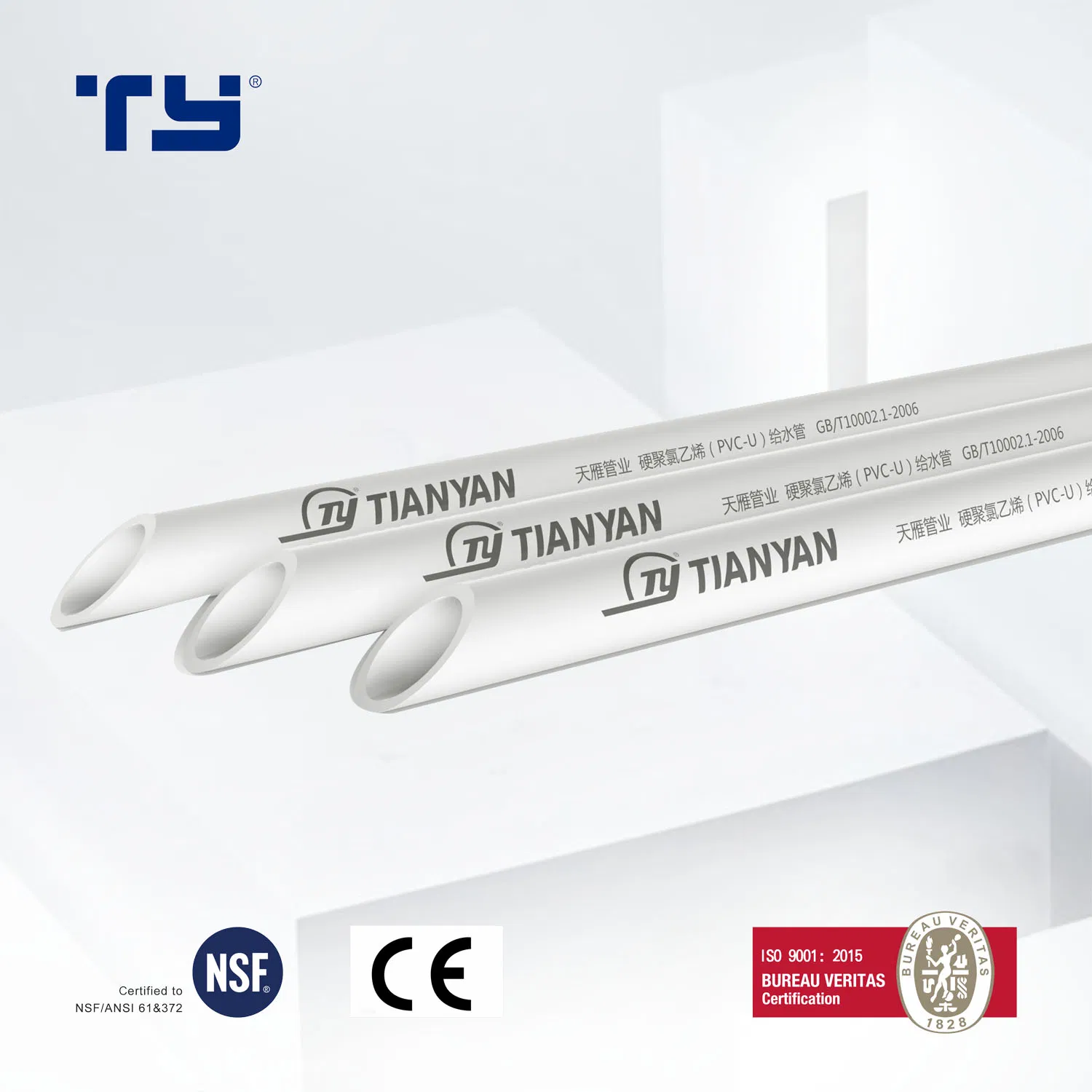 Hot Sale Large Diameter Plastic Water Supply PVC CPVC PPR Pph Pipe with GB/T10002.2 Standard