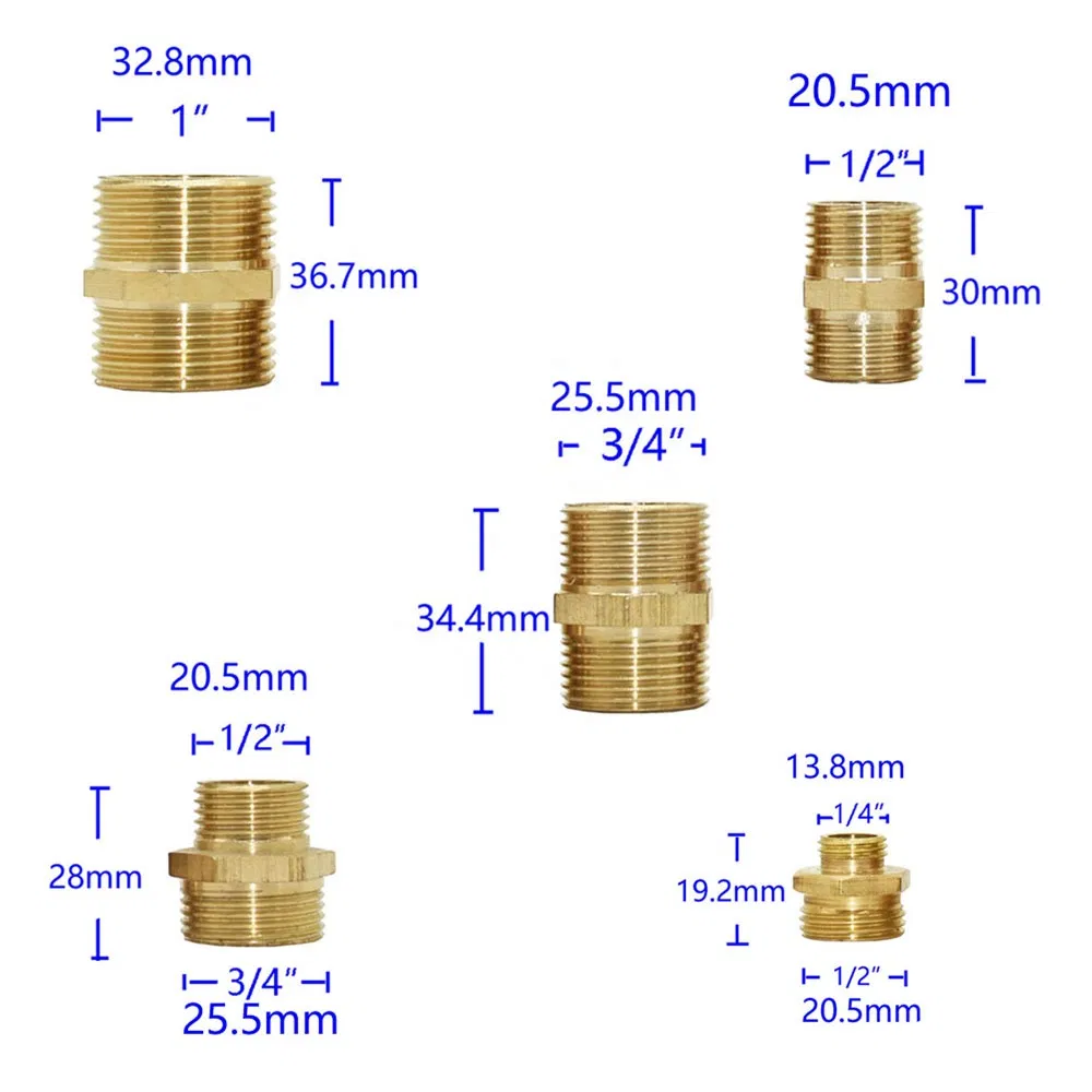 Brass Male Female Thread Copper Plumbing System Sanitary Elbow Pipe Bush Reducer Cross Tee Nipple Fi