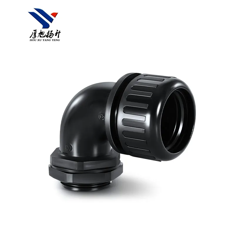 Wholesale Customized PA66 Pipe Waterproof Nylon Elbow Connector for Renewable Energy Systems