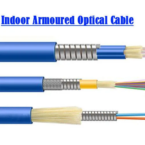 Kexint 1 ~ 24 Core Single Mode Armored Fiber Optic Cable Computer Room 0.9 Tube Sos Indoor
