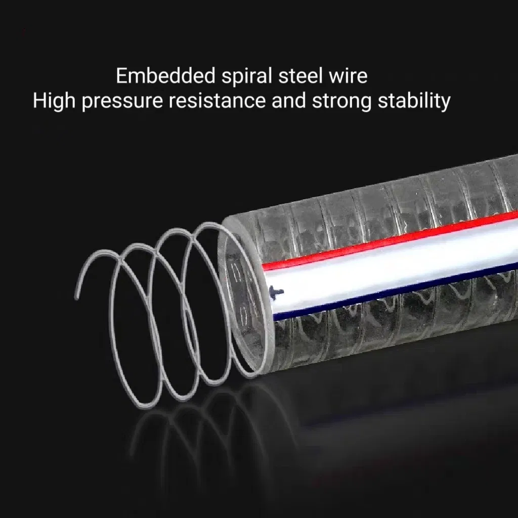 CPVC Flexible Smooth Surface Helix Suction Water Colored Plastic Hose Pipe for Heavy Load Suction Drain Negative Pressure Hose