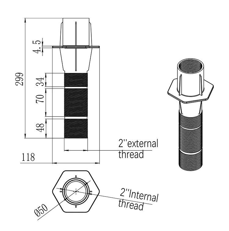 Swimming Pool Pipe Fitting Accessories PVC Wall Conduit Connector