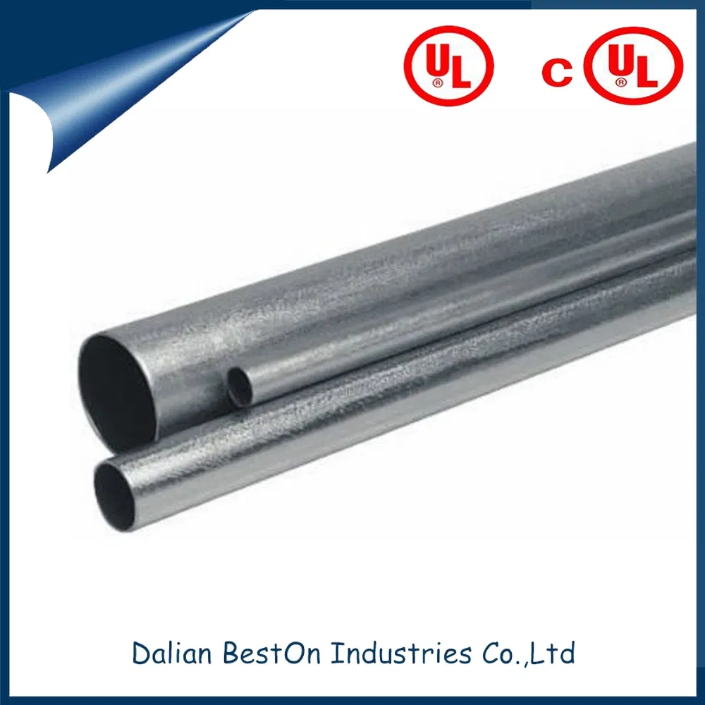Heavy Duty 1/2" X 10' Metallic EMT Conduit Pipe for Electrical Protection in South America&