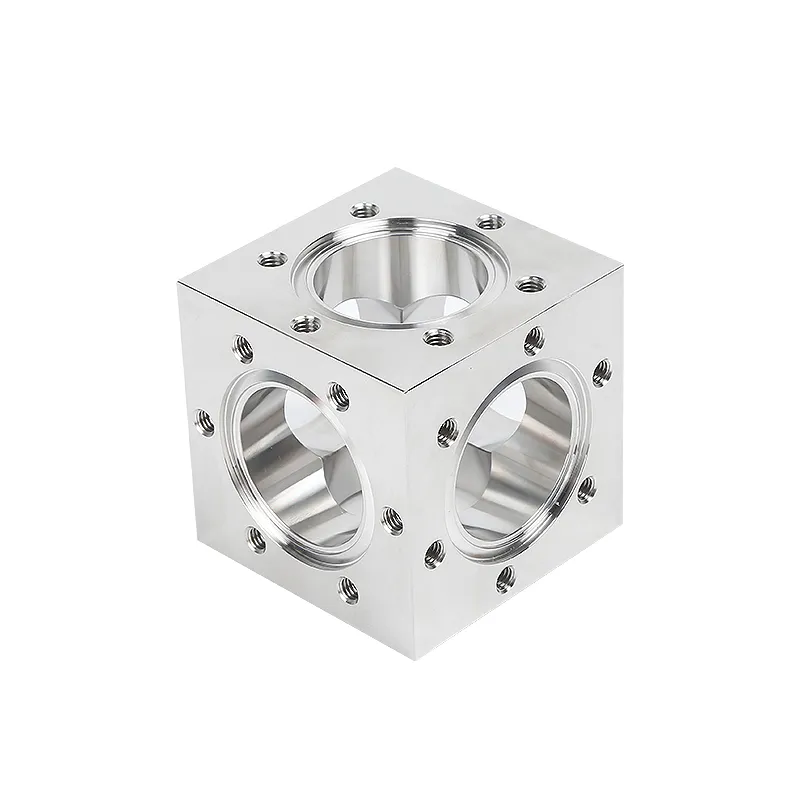 SS304/SS316L/Stainless Steel CF16-CF200 6-Way Cubes High-Vacuum Chamber Stock Conflat Flange Pipe-Fi