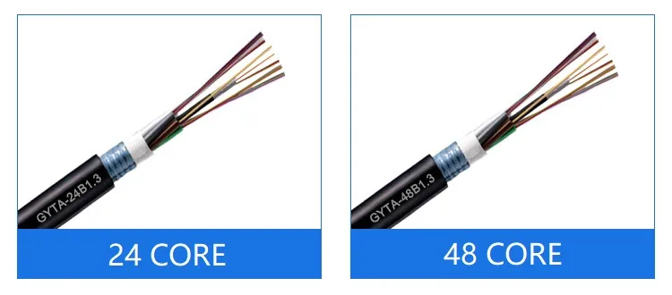 Kexint Optical Fiber Cable GYTA Outdoor Armored Stranded Loose Tube