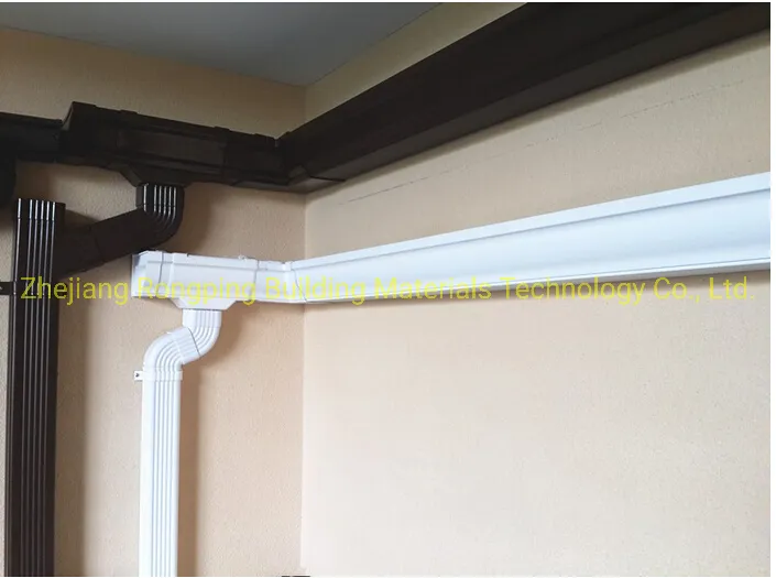 Free Sample Plastic Building Material 5.2inch 7inch K-Style White PVC Rain Gutter Vinyl Roof Drain