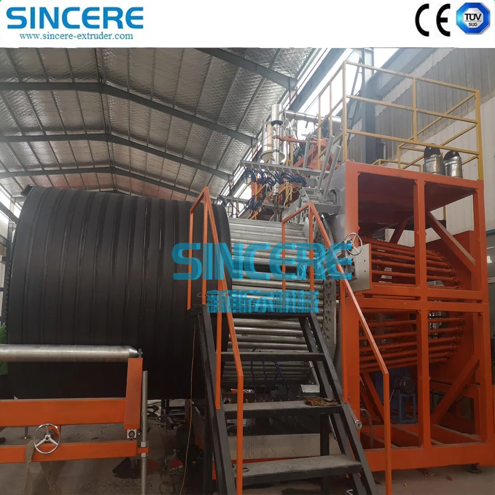 DN200-4000 Water Tank HDPE Hollow Wall Pipe Extruder Manufacturing Machine