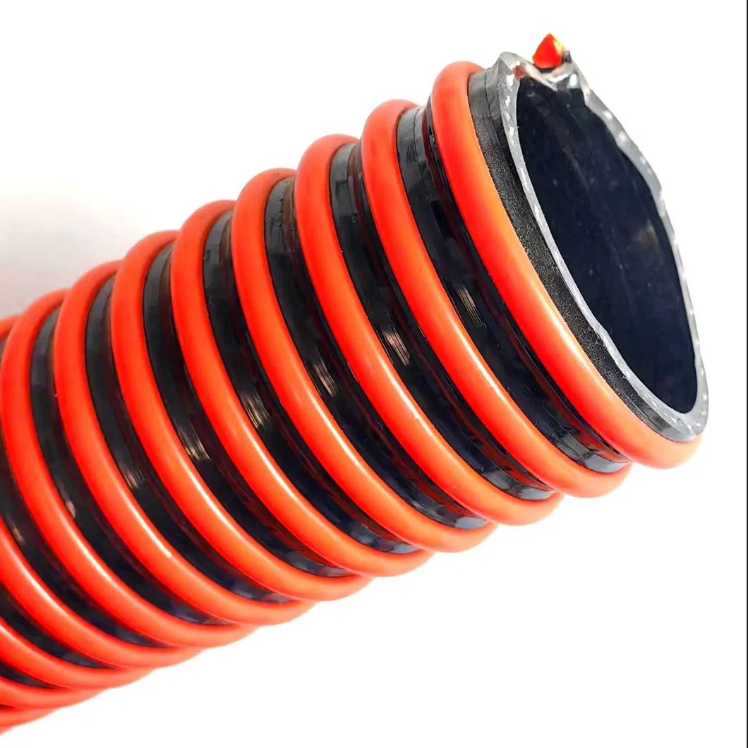 6 Inch Corrugated PVC Spiral Sewage Sand Sludge Trash Suction Hose Pipe