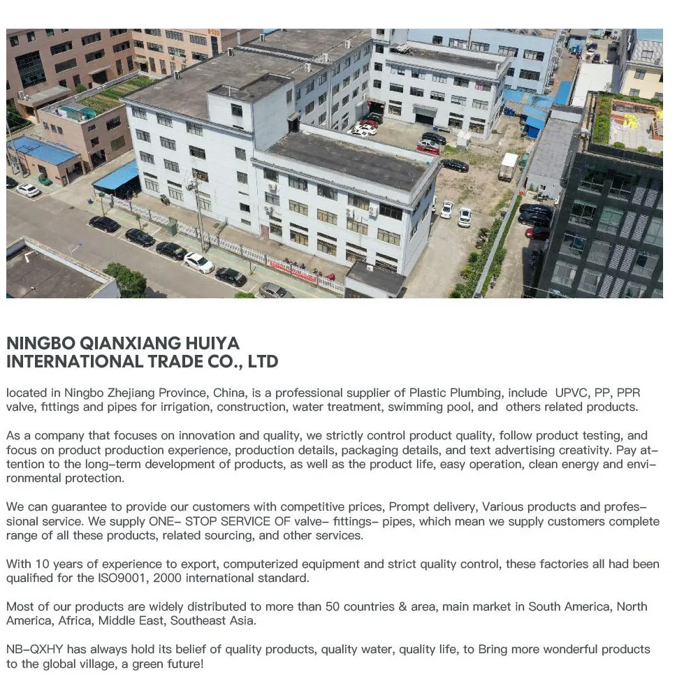 Nbqx Pn10 Pn16 DIN Standard Plastic Pressure PVC UPVC Plumbing Pipe Fitting for Water Supply and Irrigation Use