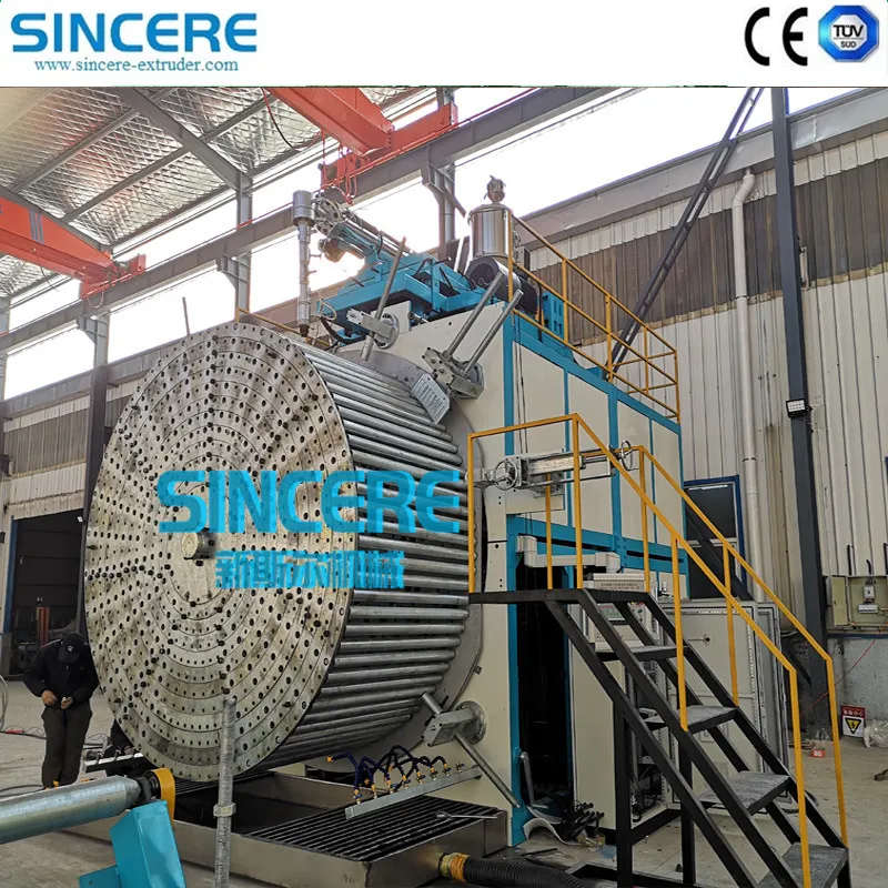 China Manufacturing HDPE PP PVC Double Hollow Wall Polyethylene Spiral Wound Pipe Extruder Extrusion