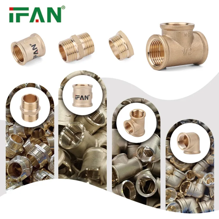 Ifan High Quality Brass Plumbing Fittings Cw617n Brass Fittings Nipple Coupling Brass Pipe Fitting