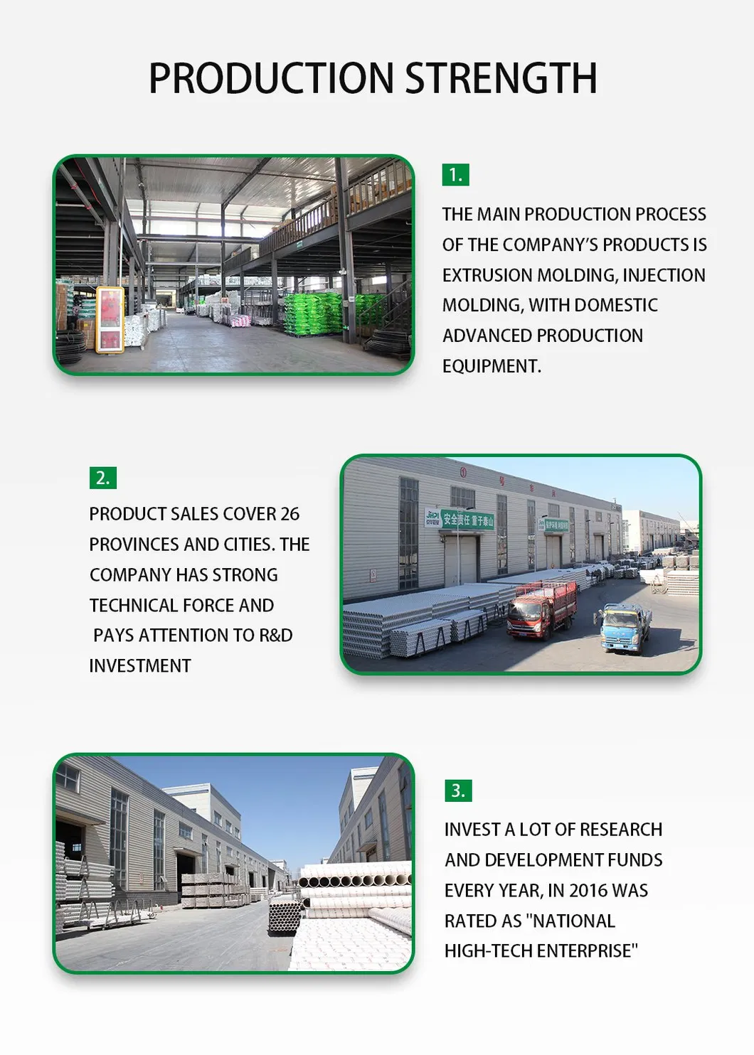 CE Certified Green PPR/PVC/PE Hot and Cold Water Pipes for Household Building Urban Water Supply