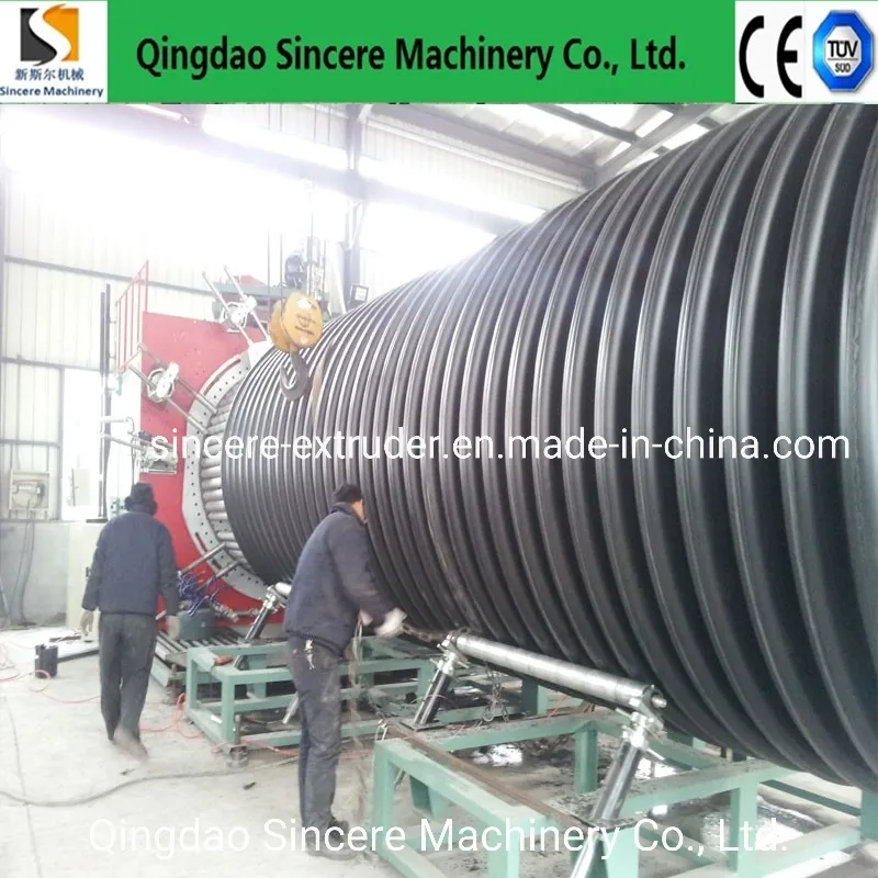 PE HDPE Large Diameter Hollow Wall Winding Pipe Production Line