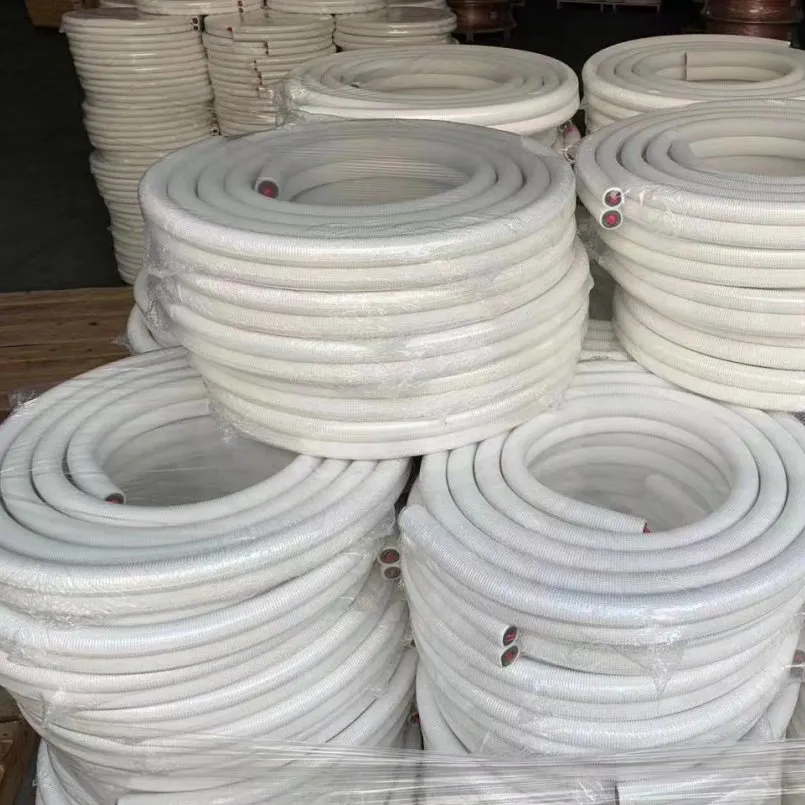 Single Double 1/4 3/8 Air Conditioner Copper Tube PE PVC Insulated Copper Pipe