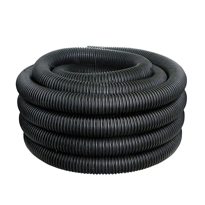 100 mm 145mm Plastic Yellow Single Wall HDPE Corrugated Perforated Drain Pipe 4" Perforated Pri