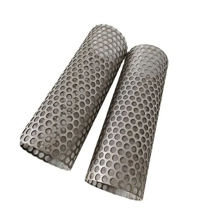 Filter Tube Stainless Steel Spiral Welded Porous Metal Mesh Screens Tube Sink Leaking Air Strainer 304 Perforated Filter Pipe
