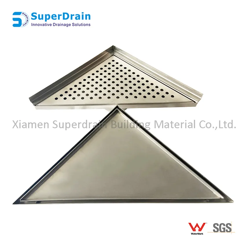 Stainless Steel Floor Guard Luxury Corner Shower Drainage